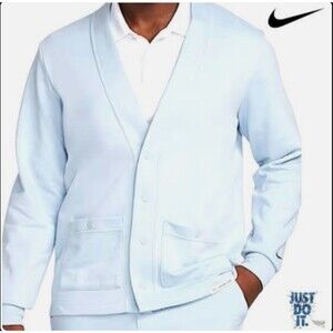 Nike Dri-FIT Standard Issue Men's Golf Cardigan Light Blue Size XXL FB5464-440